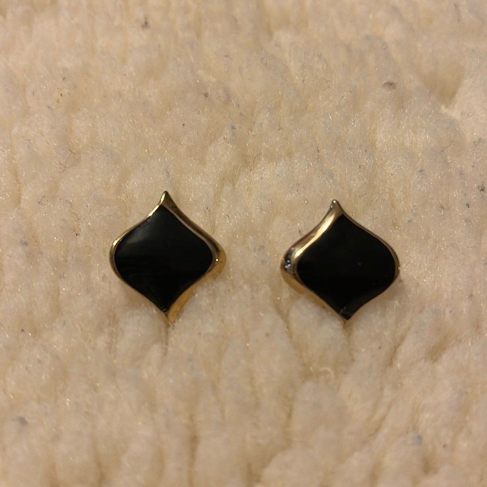 Black & Gold Pierce Earrings